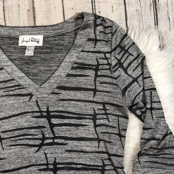 Joseph Ribkoff Shimmer Geometric Asymmetrical Top - Picture 5 of 11